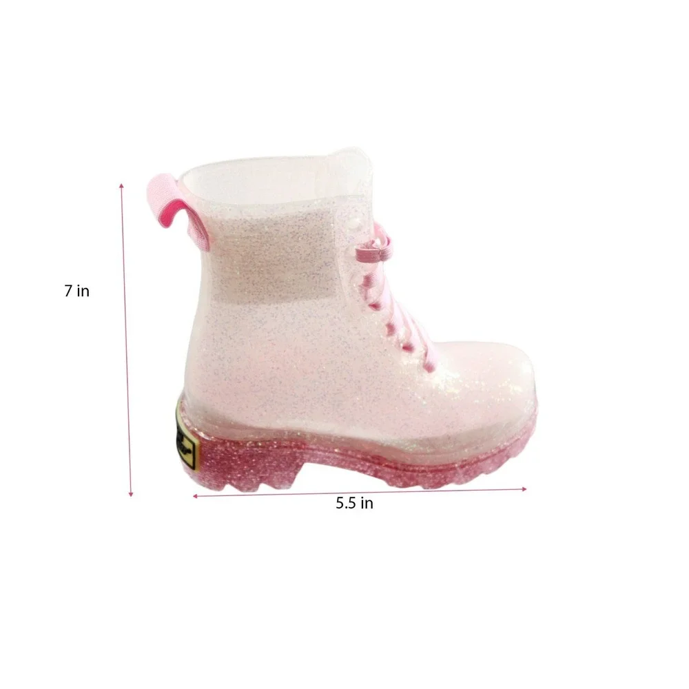 Toddler Boots Western Chief Stella Shimmer Glitter Rain Boots Size 5 Purple/Pink